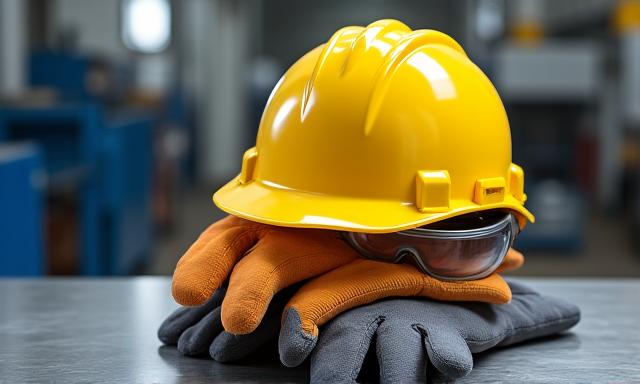 안전모와 안전 장갑